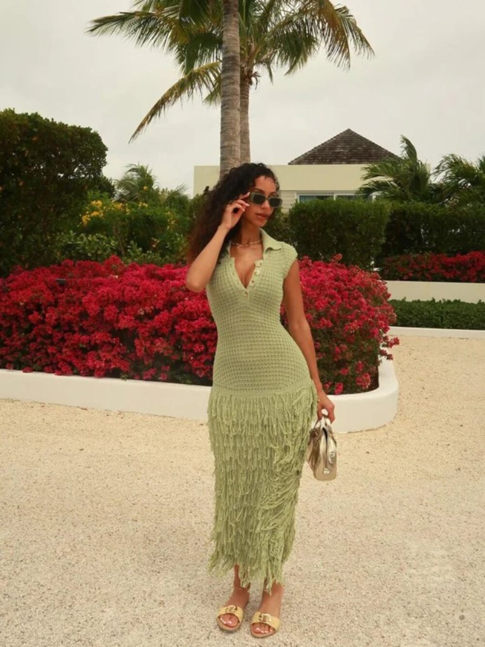Catalina Crochet Maxi Dress - Large - Fashion Nova NWT